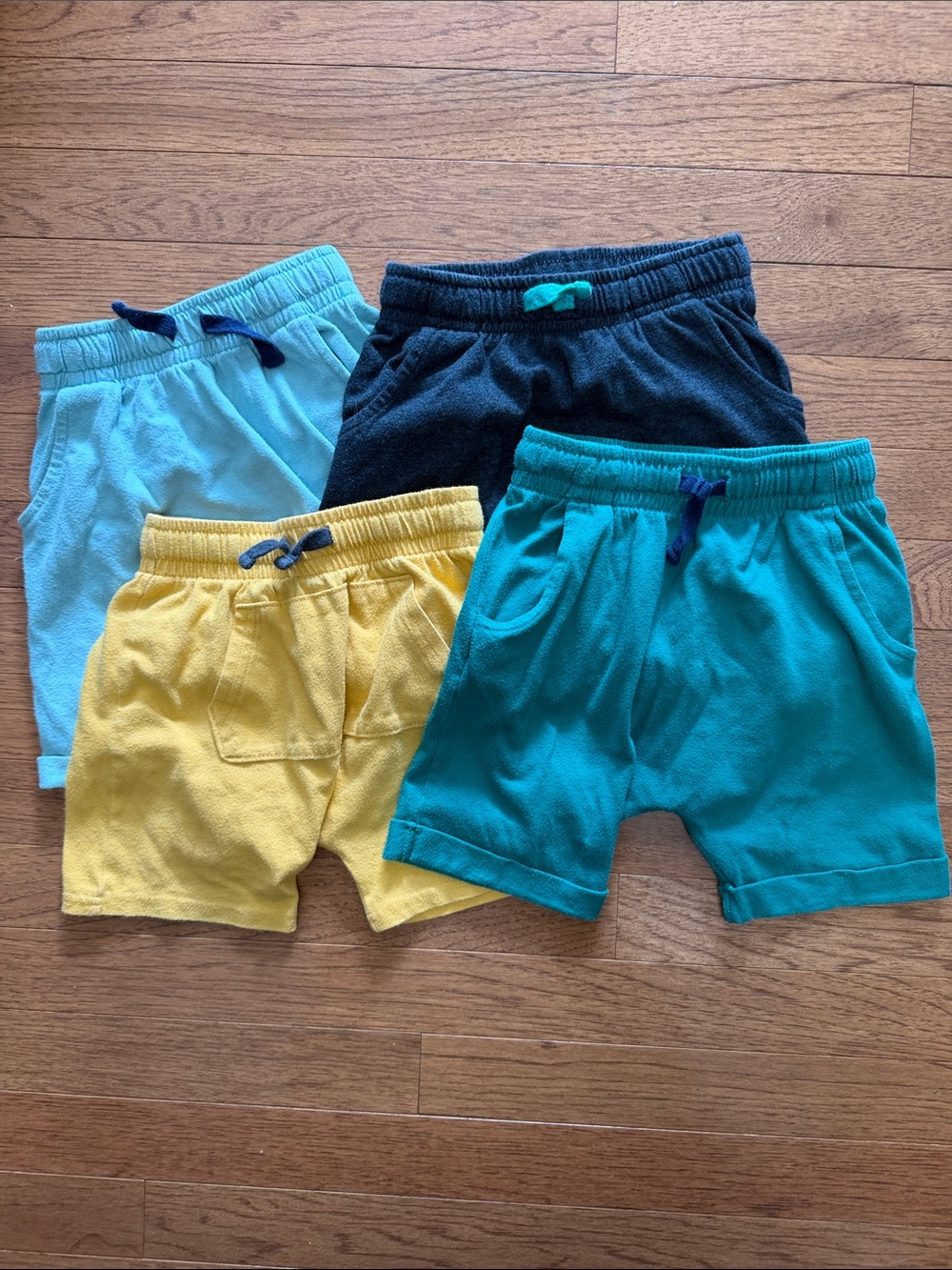 Cat & Jack Pull-On Knit Shorts Set - Yellow, Teal, Light Blue, Navy